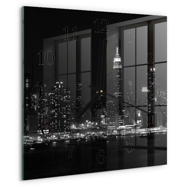 Wanduhr aus glas Horizont
