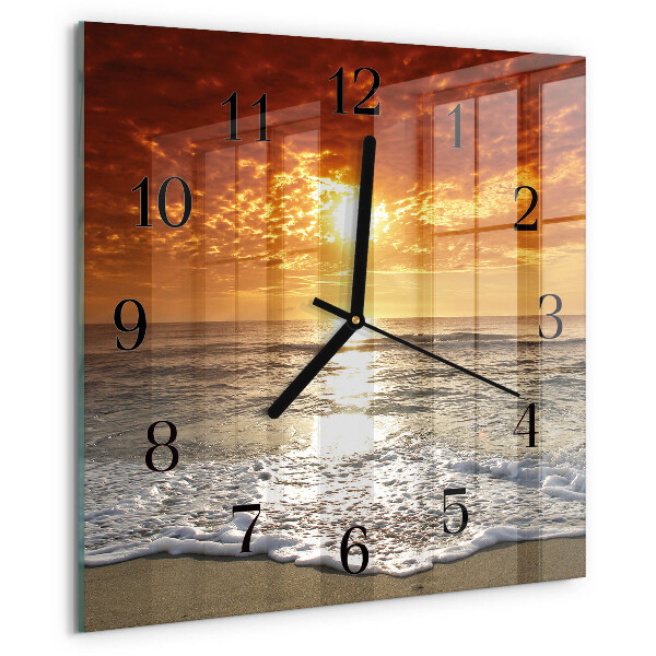 Wanduhr aus glas Strand Meer