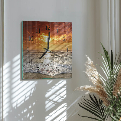 Wanduhr aus glas Strand Meer