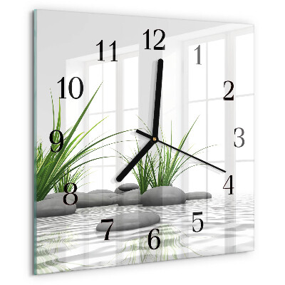 Wanduhr aus glas Steine