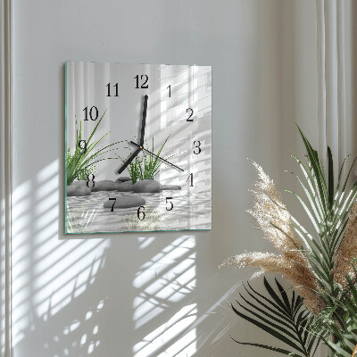 Wanduhr aus glas Steine