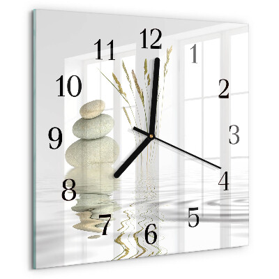Wanduhr aus glas Steine