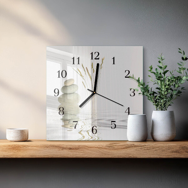 Wanduhr aus glas Steine