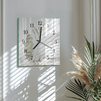 Wanduhr aus glas Steine
