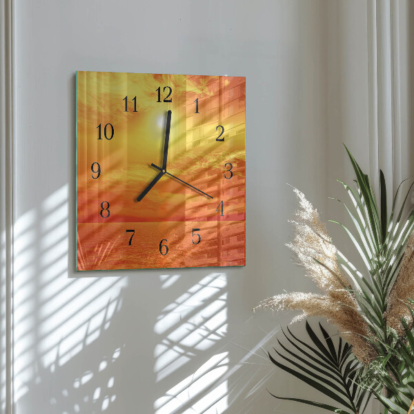 Wanduhr aus glas Sonnig
