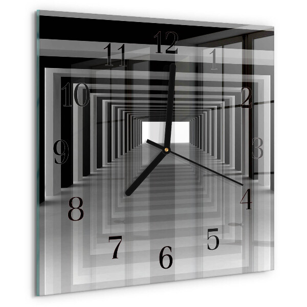 Wanduhr aus glas 3D-Tunnel