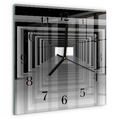 Wanduhr aus glas 3D-Tunnel