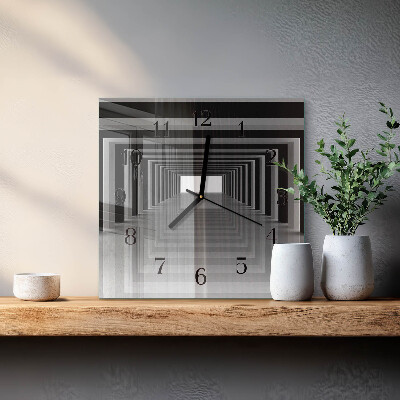 Wanduhr aus glas 3D-Tunnel