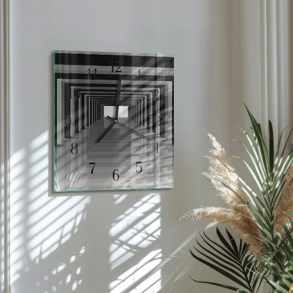 Wanduhr aus glas 3D-Tunnel