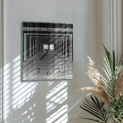 Wanduhr aus glas 3D-Tunnel