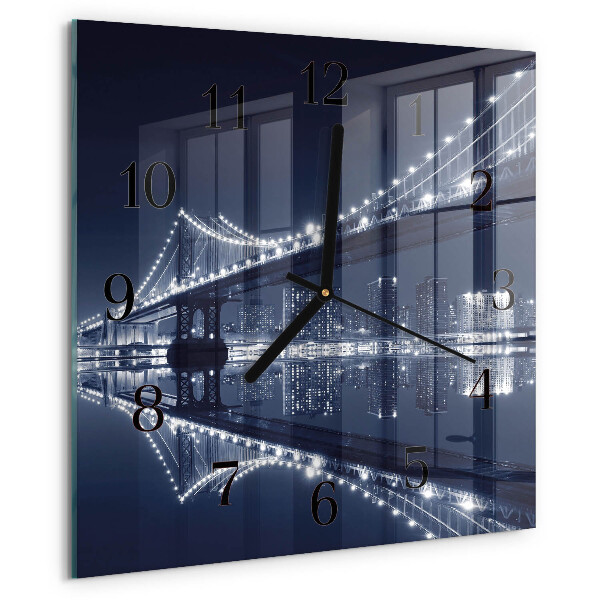 Wanduhr aus glas Brücke