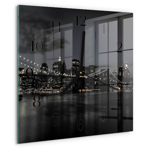 Wanduhr aus glas Horizontale Brücke