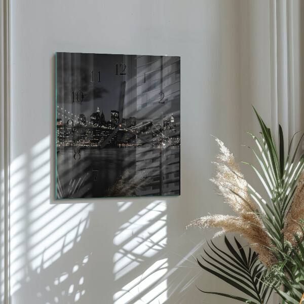 Wanduhr aus glas Horizontale Brücke