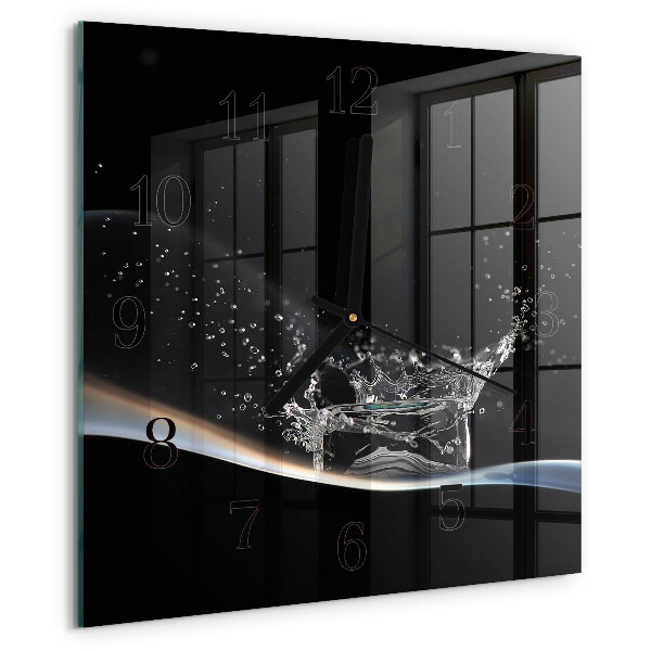 Wanduhr aus glas Wasser