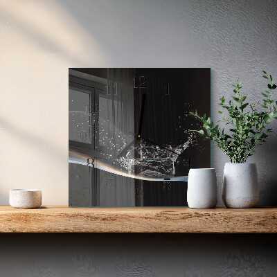 Wanduhr aus glas Wasser