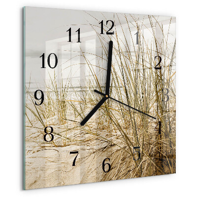 Wanduhr aus glas Strandgras