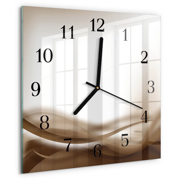 Wanduhr aus glas Abstrakte Linien