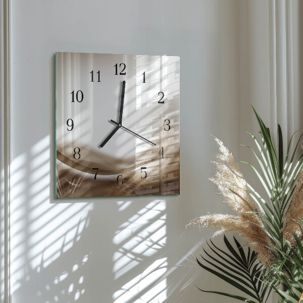 Wanduhr aus glas Abstrakte Linien