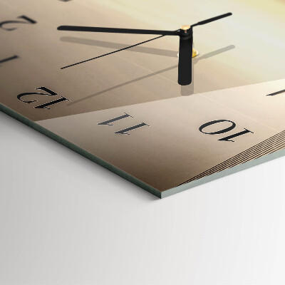 Wanduhr aus glas Sepia-Brücke