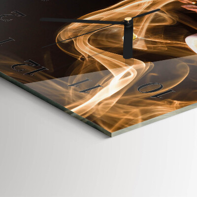 Wanduhr aus glas Tasse Kaffee