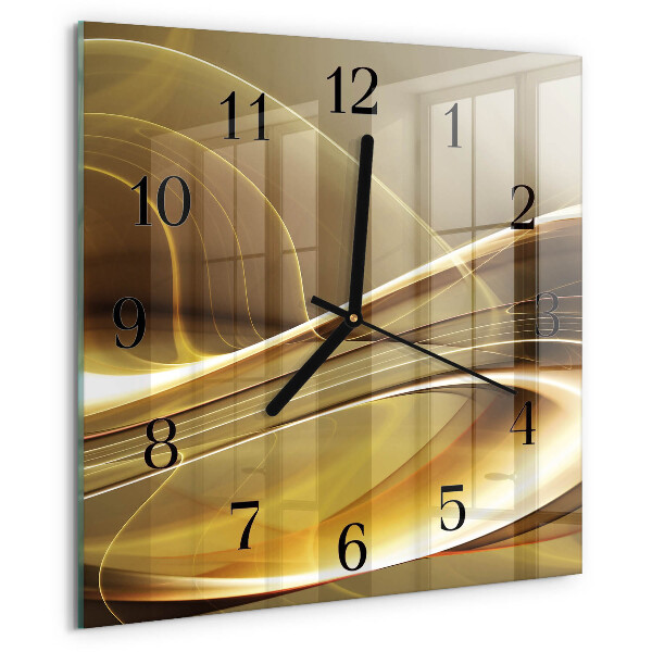 Wanduhr aus glas Abstrakte Linien