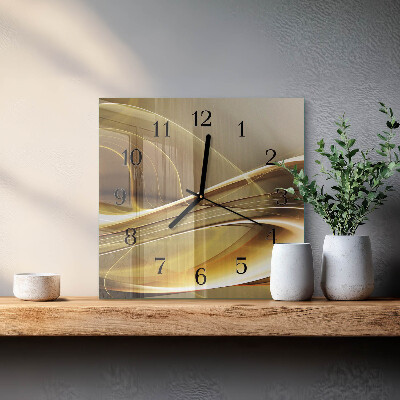 Wanduhr aus glas Abstrakte Linien