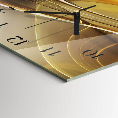 Wanduhr aus glas Abstrakte Linien