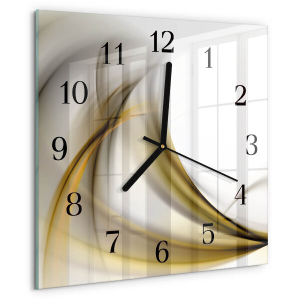 Wanduhr aus glas Abstrakte Linien