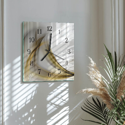 Wanduhr aus glas Abstrakte Linien
