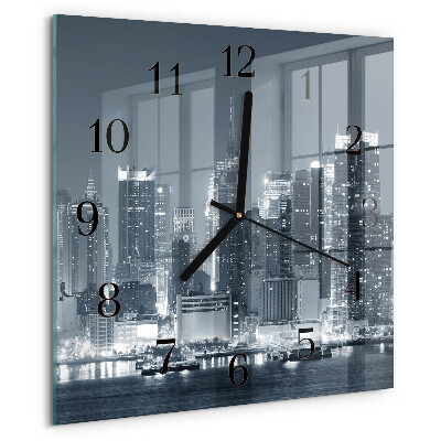 Wanduhr aus glas Horizont