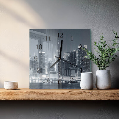 Wanduhr aus glas Horizont