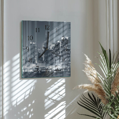 Wanduhr aus glas Horizont