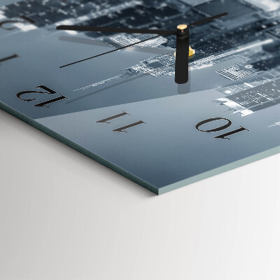 Wanduhr aus glas Horizont