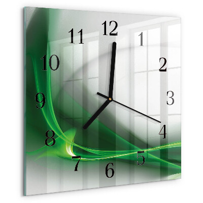 Wanduhr aus glas Abstrakte Linien