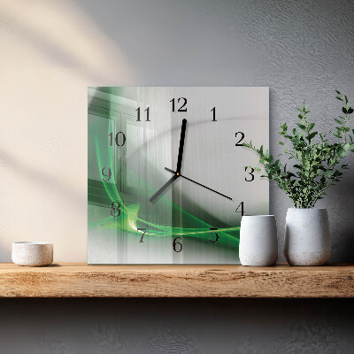 Wanduhr aus glas Abstrakte Linien