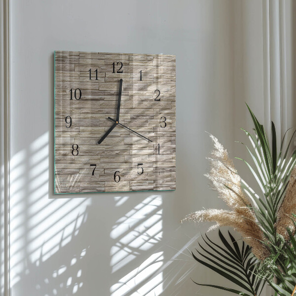 Wanduhr aus glas Wand