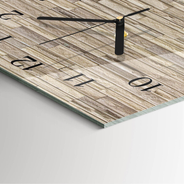 Wanduhr aus glas Wand