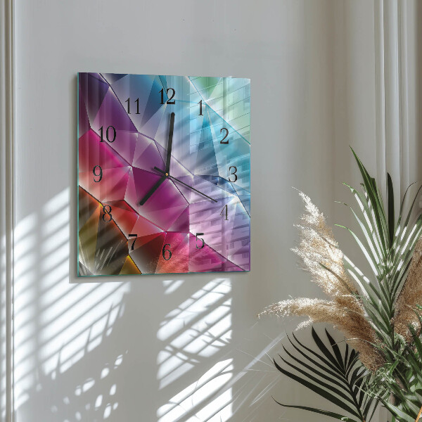 Wanduhr aus glas 3D-Muster