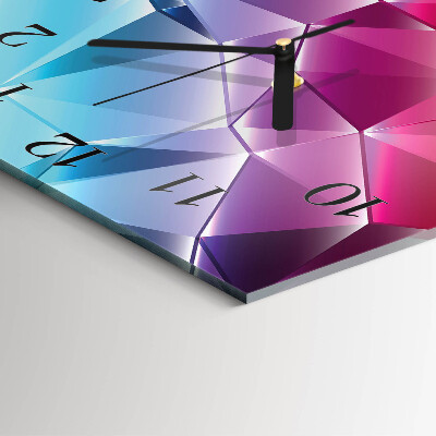 Wanduhr aus glas 3D-Muster