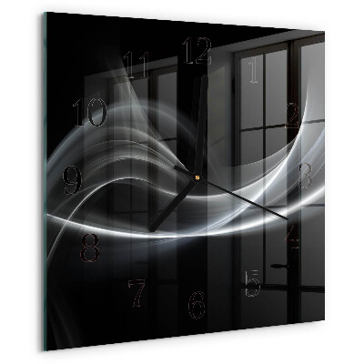 Wanduhr aus glas Abstrakte Linien