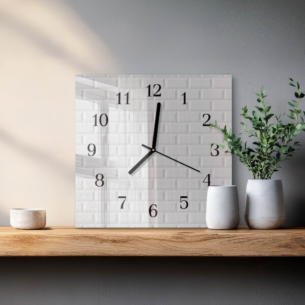 Wanduhr aus glas Ziegel