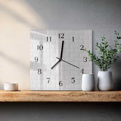 Wanduhr aus glas Ziegel