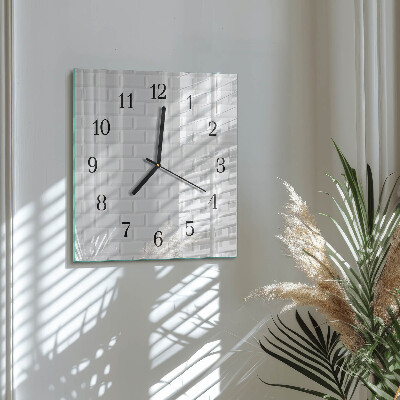 Wanduhr aus glas Ziegel