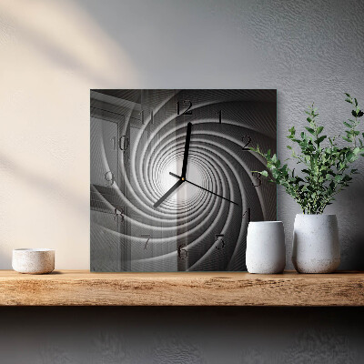 Wanduhr aus glas Wirbel