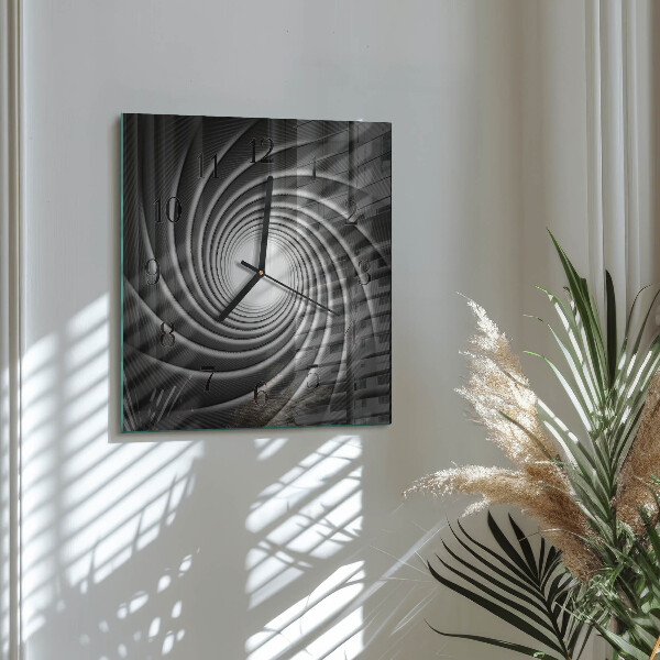 Wanduhr aus glas Wirbel
