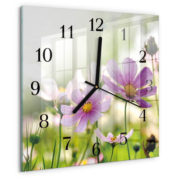 Wanduhr aus glas Wiese