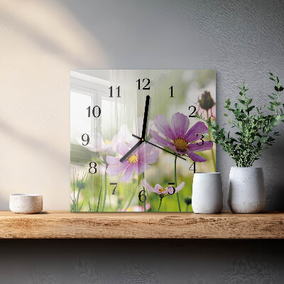 Wanduhr aus glas Wiese