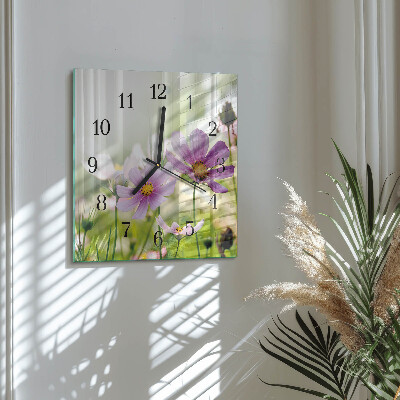 Wanduhr aus glas Wiese