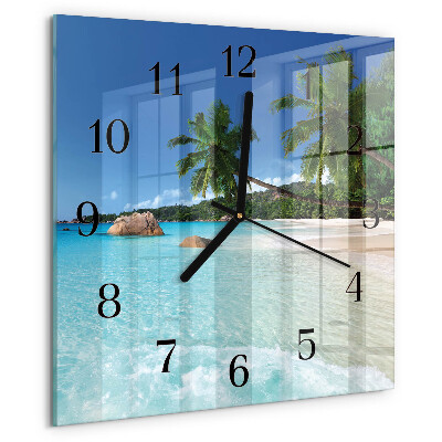 Wanduhr aus glas Strand
