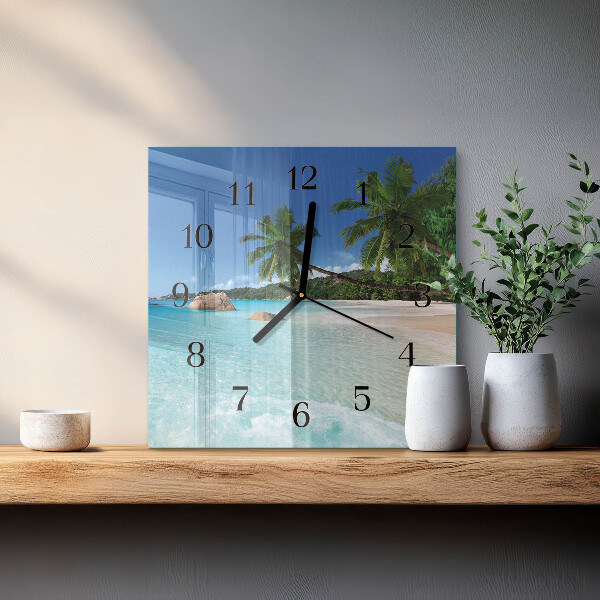 Wanduhr aus glas Strand